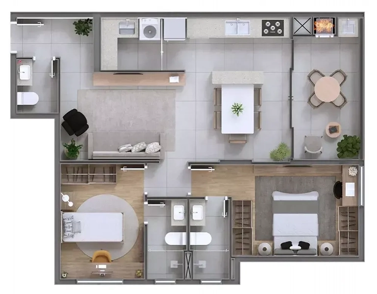 Arte Vert – Exclusividade e Sofisticação no Coração do Água Verde: 2ª foto da galeria de imagens do imóvel