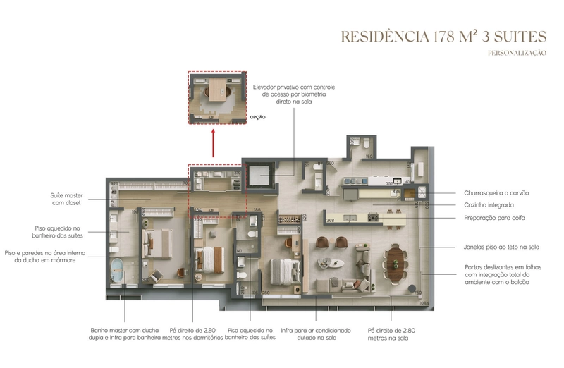 Arte Batel | Apartamento de 3 Dormitórios no Batel: 42ª foto da galeria de imagens do imóvel