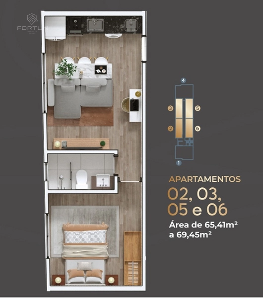 LANÇAMENTO - RESIDENCIAL NOAH NO CENTRO DE PATO BRANCO: 8ª foto da galeria de imagens do imóvel