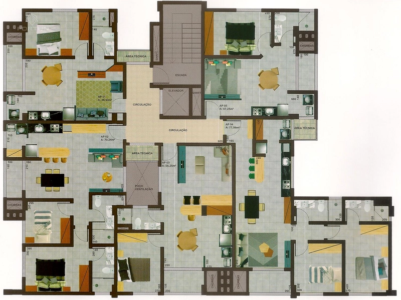 APARTAMENTO COM 1 SUÍTE + 2 QUARTOS - EDIFÍCIO ARAUCÁRIA: 6ª foto da galeria de imagens do imóvel