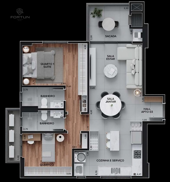 Apartamento com Suíte + 1 Quarto - Edifício Chardonnay - Pronto para morar: 12ª foto da galeria de imagens do imóvel