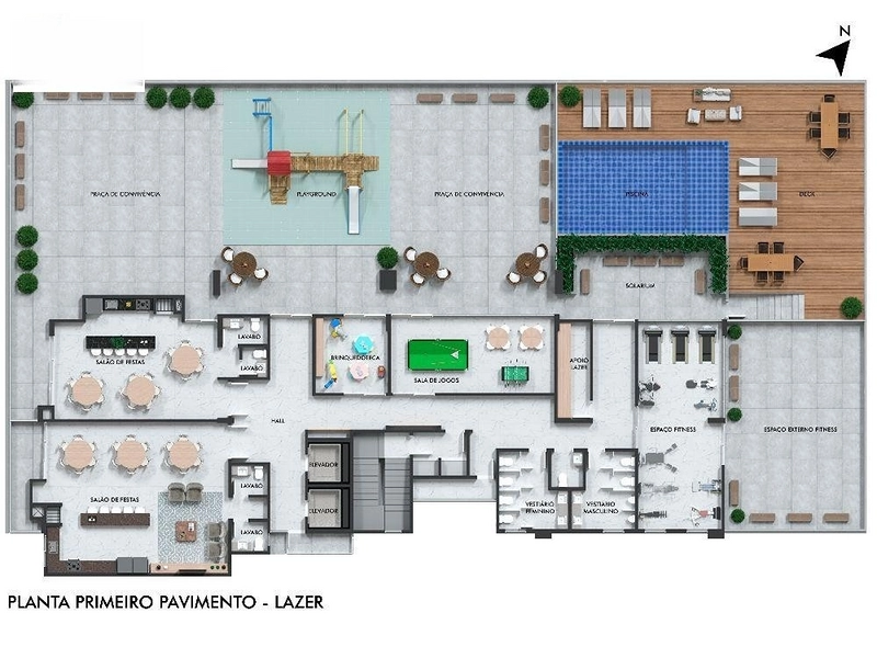 APARTAMENTO COM 1 SUÍTE E 1 QUARTO NO CENTRO - RESIDENCIAL LA VITA: 4ª foto da galeria de imagens do imóvel