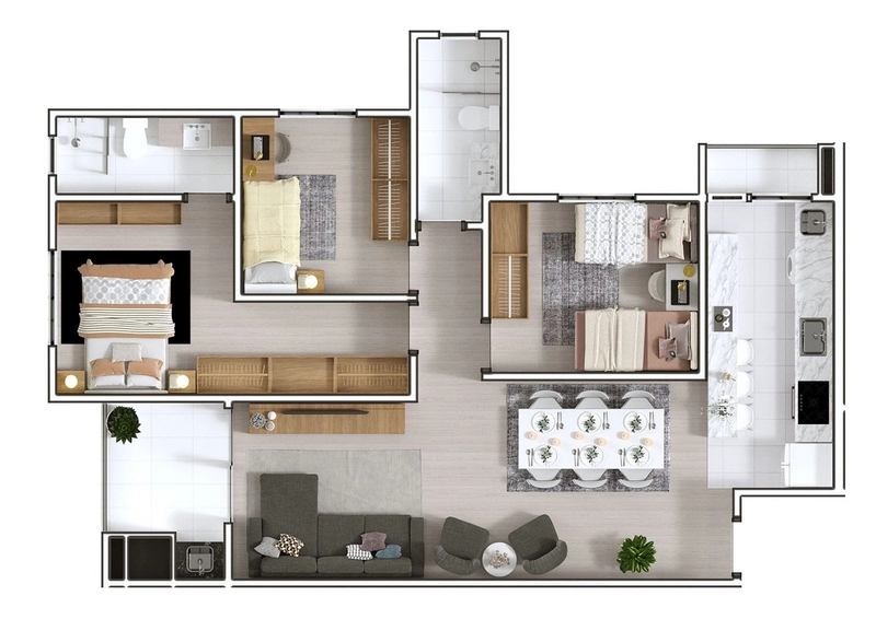 LANÇAMENTO - APARTAMENTOS COM SUÍTE + 1 OU 2 QUARTOS - MONTE EFRAIM: 13ª foto da galeria de imagens do imóvel