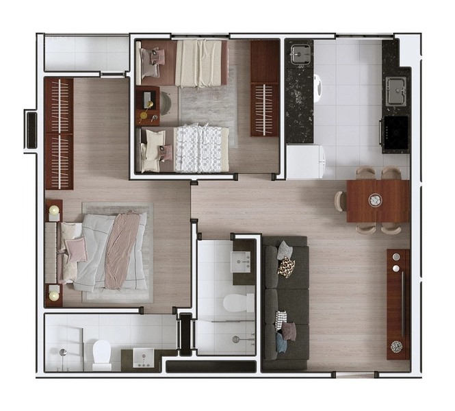 LANÇAMENTO - APARTAMENTOS COM SUÍTE + 1 OU 2 QUARTOS - MONTE EFRAIM: 14ª foto da galeria de imagens do imóvel