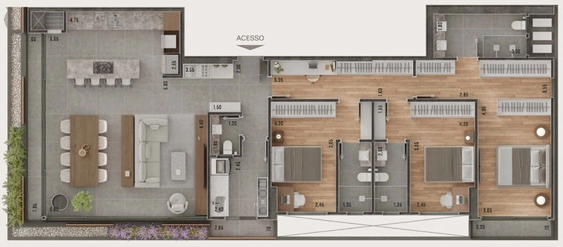 APARTAMENTO ALTO PADRÃO 3 SUITES - CENTRO - MALBEC: 20ª foto da galeria de imagens do imóvel