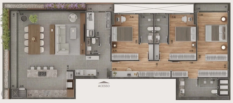 APARTAMENTO ALTO PADRÃO 3 SUITES - CENTRO - MALBEC: 19ª foto da galeria de imagens do imóvel