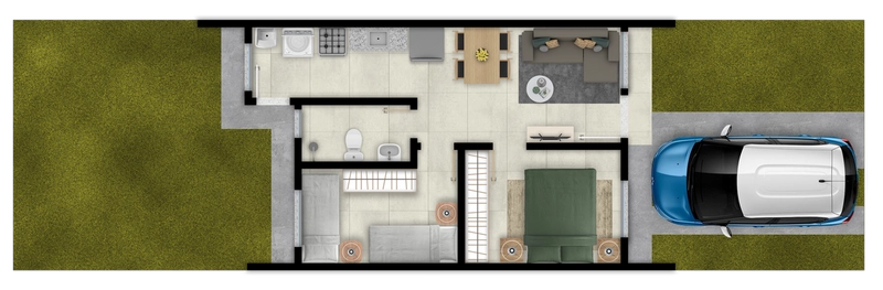 Casas Novas de 1 e 2 Dormitórios Residencial Recanto das Flores: 12ª foto da galeria de imagens do imóvel