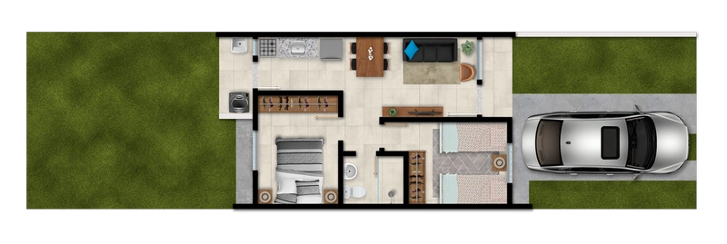 Casas de 1, 2 e 3 dormitórios com suíte no Parque do Mirante: 16ª foto da galeria de imagens do imóvel