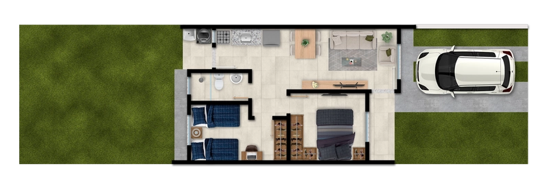 Casas de 1, 2 e 3 dormitórios com suíte no Parque do Mirante: 17ª foto da galeria de imagens do imóvel