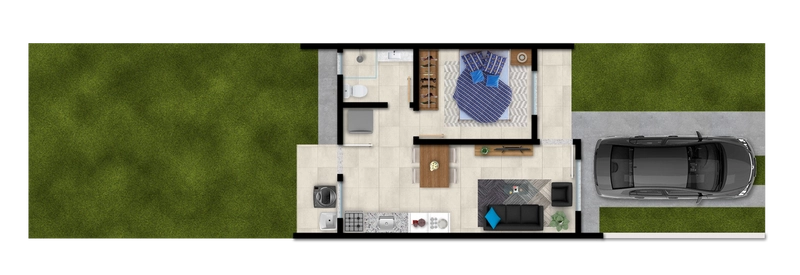 Casas de 1, 2 e 3 dormitórios com suíte no Parque do Mirante: 15ª foto da galeria de imagens do imóvel