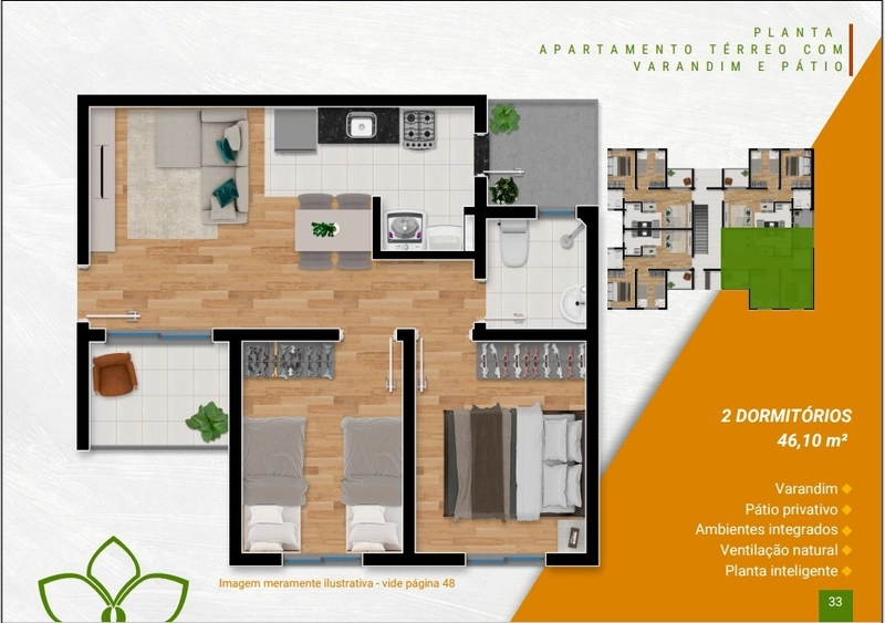 Apartamentos de 2 dormitorios Jardim Betania: 23ª foto da galeria de imagens do imóvel