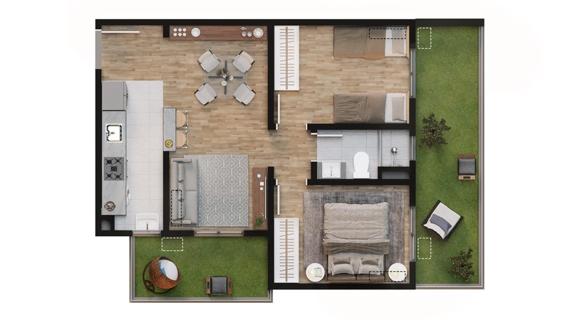 Apartamentos no Condomínio Vivart em Gravataí Bairro Morada do Vale: 15ª foto da galeria de imagens do imóvel