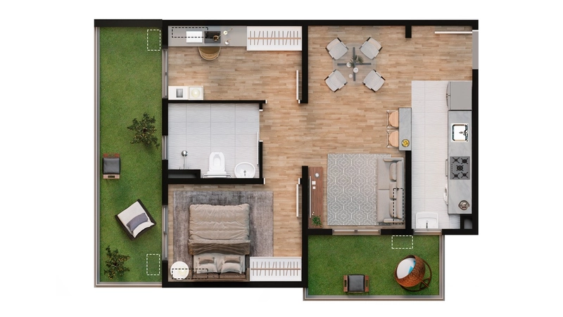 Apartamentos no Condomínio Vivart em Gravataí Bairro Morada do Vale: 16ª foto da galeria de imagens do imóvel