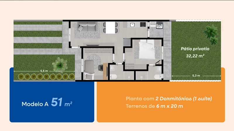 Casa 2 dormitórios com suíte em Gravataí, bairro Moradas do Sobrado: 12ª foto da galeria de imagens do imóvel