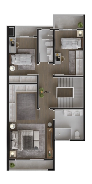 Casa Moderna com Acabamento Premium e Amplo Terreno: 7ª foto da galeria de imagens do imóvel