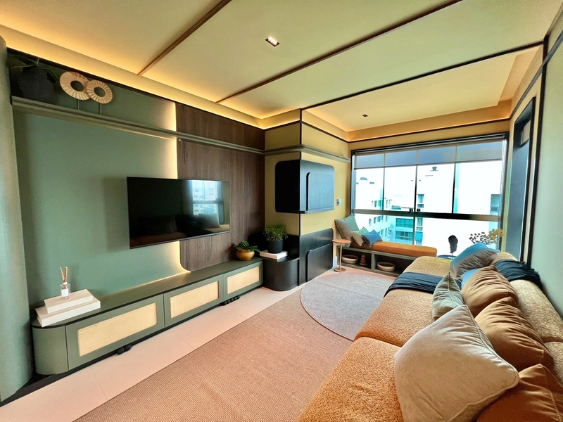 Apartamento mobiliado e decorado de dois dormitórios no Navegantes: 3ª foto da galeria de imagens do imóvel