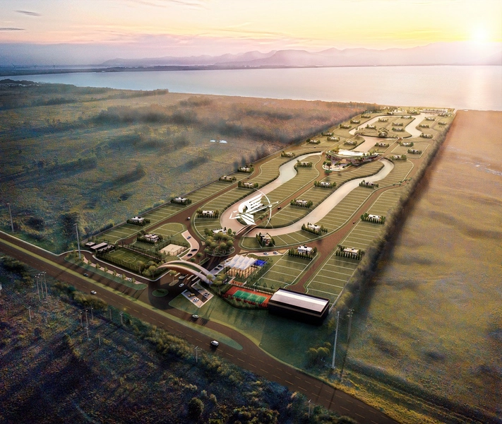 Lote/Terreno beira lago no condomínio Occhi Marina Club : 5ª foto da galeria de imagens do imóvel