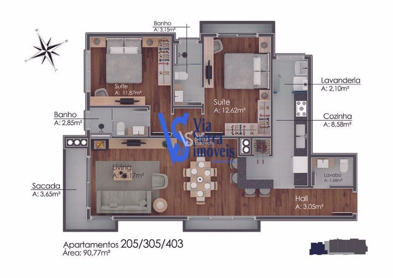 Apartamento à venda, na Avenida Central, em Gramado/RS!: 8ª foto da galeria de imagens do imóvel