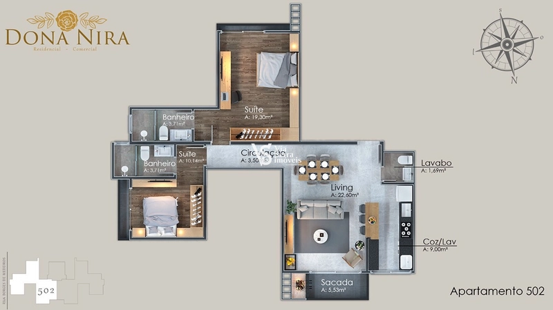 Apartamento à venda no Dona Nira – Centro de Canela: 4ª foto da galeria de imagens do imóvel