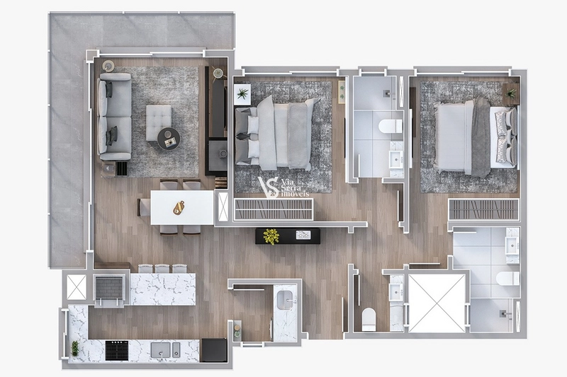 Apartamentos à venda no Condomínio Vêneto – Gramado: 3ª foto da galeria de imagens do imóvel