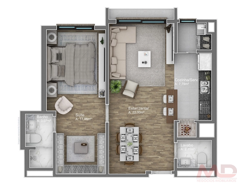 Lançamento apartamento a venda na planta em Gramado.: 6ª foto da galeria de imagens do imóvel