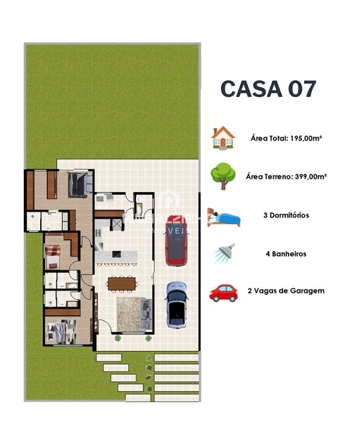 Casa com 3 suítes à venda: 6ª foto da galeria de imagens do imóvel