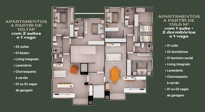 Apartamento no Loteamento Parque das Araucárias Lages - SC: 4ª foto da galeria de imagens do imóvel