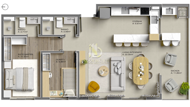 APARTAMENTO 2 E 3 DORMITÓRIOS | VARANDAS TREND LIVING -CANOAS: 10ª foto da galeria de imagens do imóvel