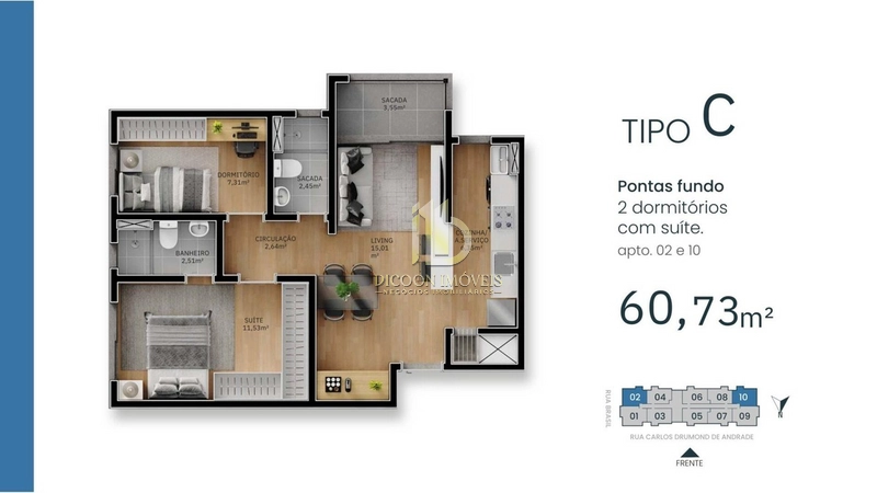 CONDOMÍNIO RESIDENCIAL ARES – CENTRO, CANOAS: 15ª foto da galeria de imagens do imóvel