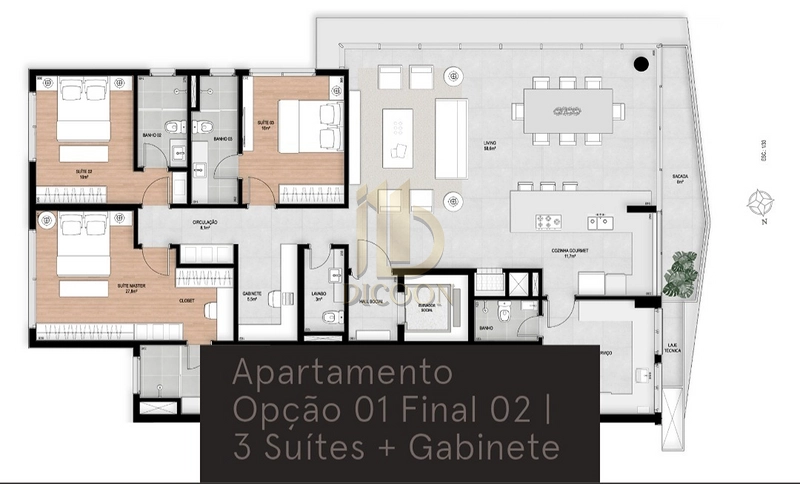 Elegância e Amplitude: Viva o Melhor em um Apartamento Premium: 5ª foto da galeria de imagens do imóvel