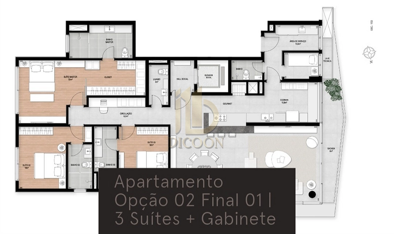 Elegância e Amplitude: Viva o Melhor em um Apartamento Premium: 4ª foto da galeria de imagens do imóvel