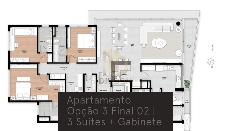 Elegância e Amplitude: Viva o Melhor em um Apartamento Premium: 3ª foto da galeria de imagens do imóvel