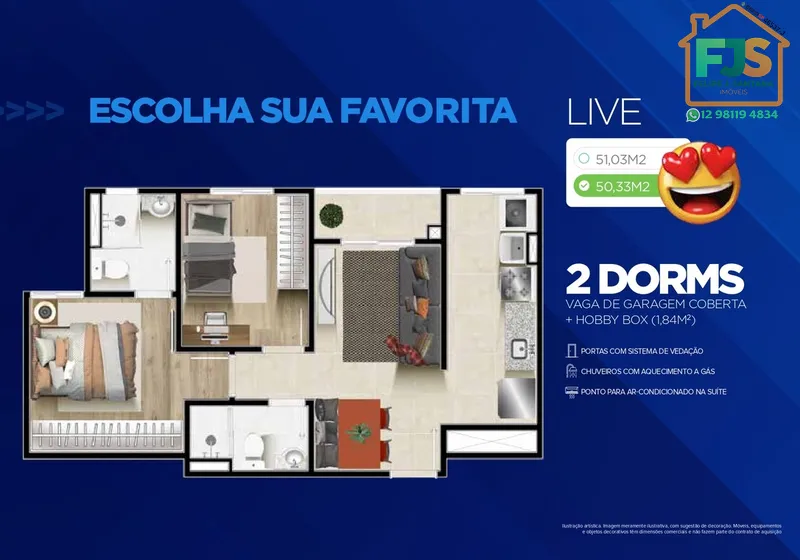 APTO 02 DORM C/ SUITE PROX AO SHOP ORIENTE: 48ª foto da galeria de imagens do imóvel