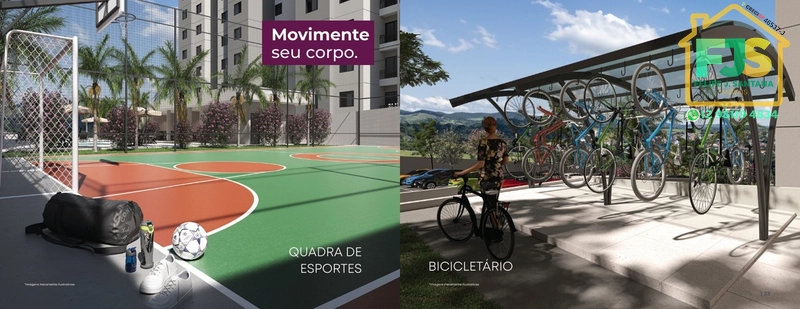 APTO 02 DORM COM JARDIM E LAZER COMPLETO: 3ª foto da galeria de imagens do imóvel