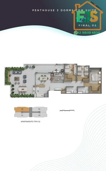 APTO 2 Dorms com Suíte e Varanda Gourmet e Lazer Completo: 40ª foto da galeria de imagens do imóvel