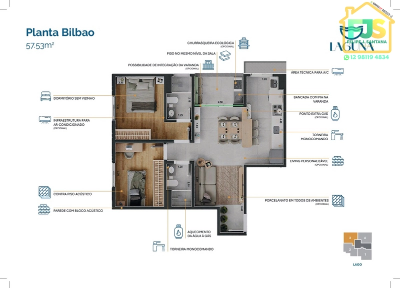 MELHOR APTO 2 DORM C/SUITE AO LADO DA LAGOA: 23ª foto da galeria de imagens do imóvel