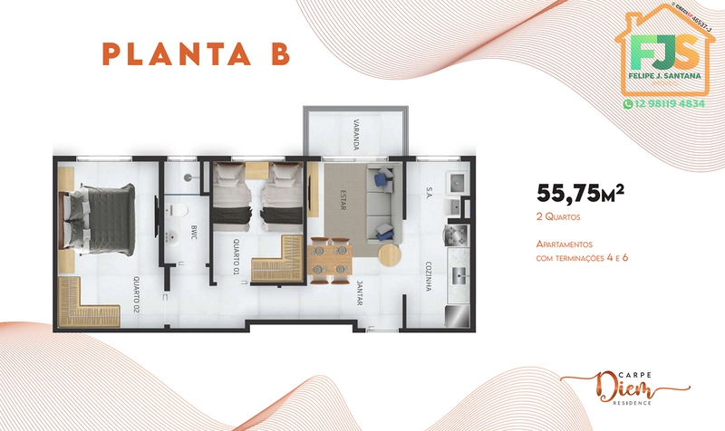 Apartamento 2 quartos C/ Suíte prox a Prefeitura de SJC!!! : 37ª foto da galeria de imagens do imóvel