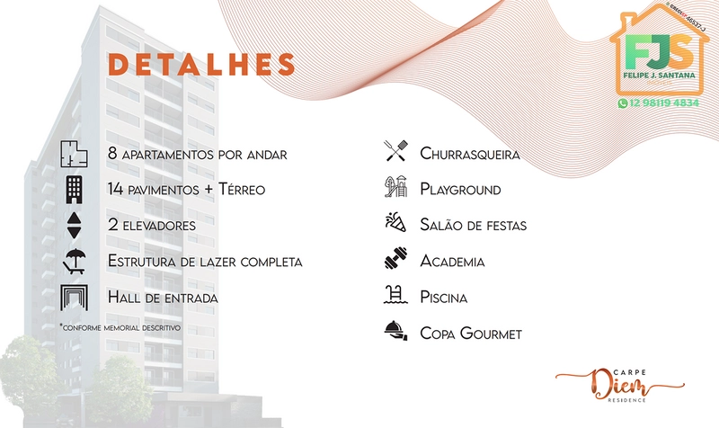 Apartamento 2 quartos C/ Suíte prox a Prefeitura de SJC!!! : 5ª foto da galeria de imagens do imóvel