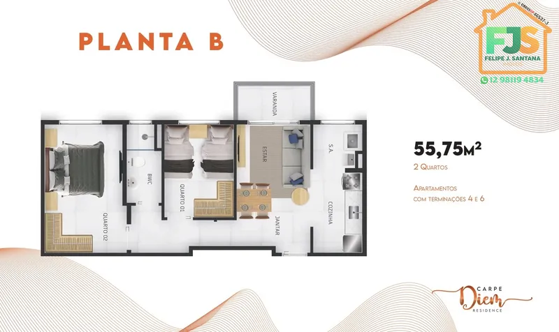 Apartamento 2 quartos C/ Suíte prox a Prefeitura de SJC!!! TOP: 34ª foto da galeria de imagens do imóvel