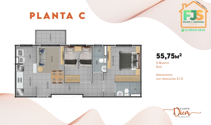 Apartamento 2 quartos C/ Suíte prox a Prefeitura de SJC!!! : 39ª foto da galeria de imagens do imóvel