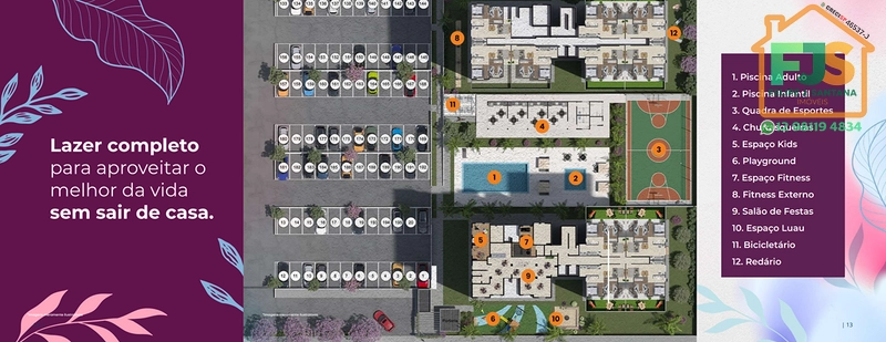 APTO 02 DORM COM JARDIM E LAZER COMPLETO: 8ª foto da galeria de imagens do imóvel