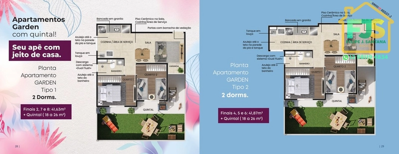 APTO 02 DORM COM JARDIM E LAZER COMPLETO: 8ª foto da galeria de imagens do imóvel