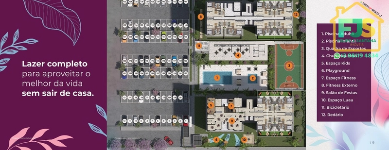 APTO 02 DORM COM VARANDA E LAZER COMPLETO: 13ª foto da galeria de imagens do imóvel
