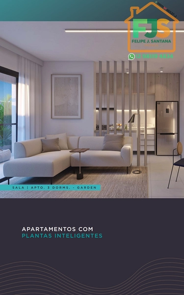 APTO COM JARDIM de 3 Dorm com suíte e varanda gourmet e Lazer Completo: 27ª foto da galeria de imagens do imóvel