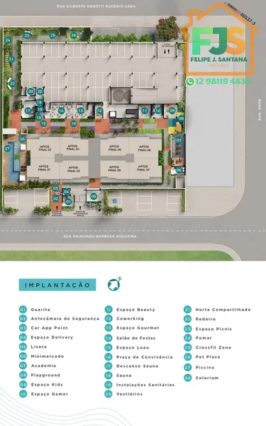 APTO COM JARDIM de 3 Dorm com suíte e varanda gourmet e Lazer Completo: 65ª foto da galeria de imagens do imóvel