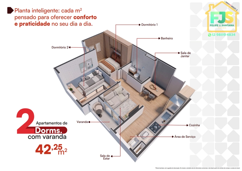 APTO 02 DORMITÓRIOS COM LAZER COMPLETO: 1ª foto da galeria de imagens do imóvel