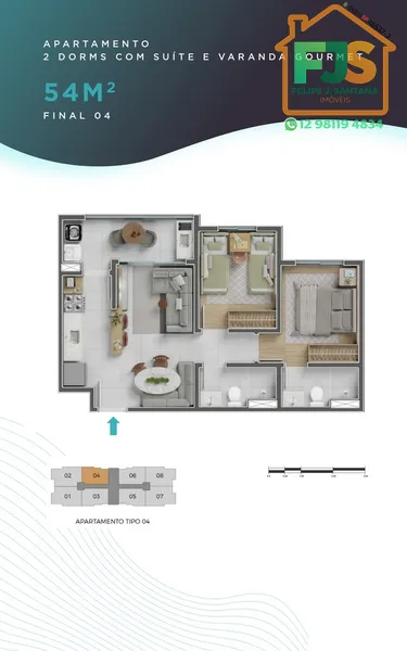 APTO 3 Dorms com Suíte e Varanda Gourmet e Lazer Completo: 71ª foto da galeria de imagens do imóvel