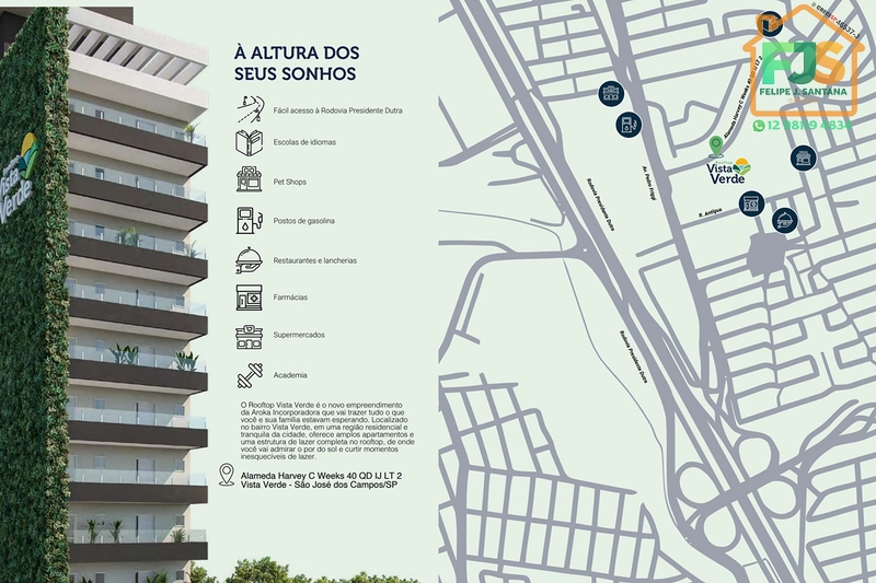 Apartamento na melhor localização da Vista Verde: 3ª foto da galeria de imagens do imóvel