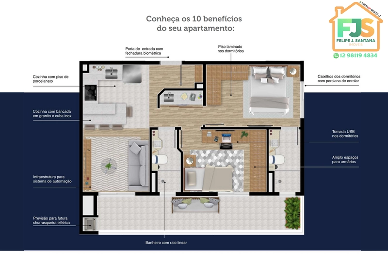 Apartamento na melhor localização da Vista Verde: 15ª foto da galeria de imagens do imóvel