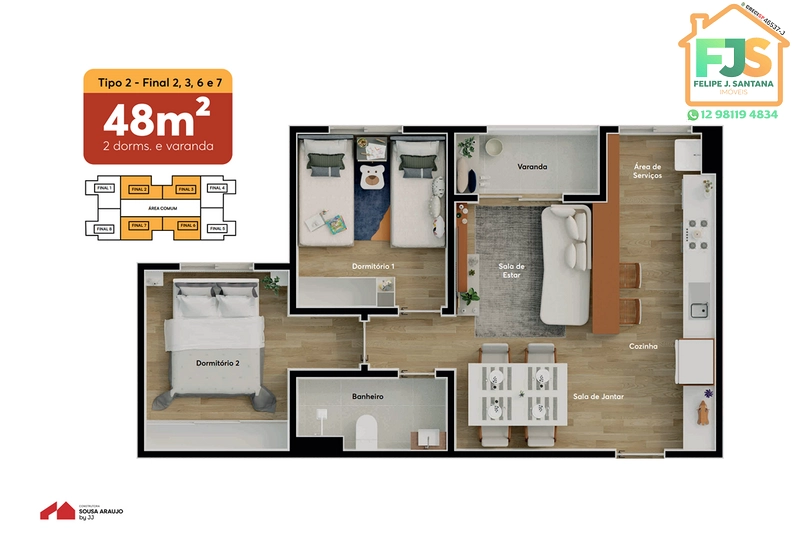 APARTAMENTO 02 DORM C/LAZER COMPLETO + PISCINA: 38ª foto da galeria de imagens do imóvel